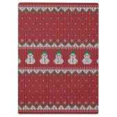 Red Christmas Knit Apple Pattern | Winter Holiday クリップボード (裏面)