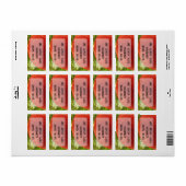 Red Christmas Ornament Bauble  ラベル (フルシート)