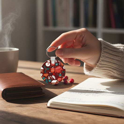 Red Christmas Ornament – Festive Holiday Design キーホルダー