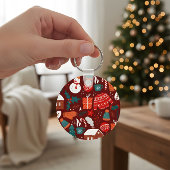 Red Christmas Ornament – Festive Holiday Design キーホルダー