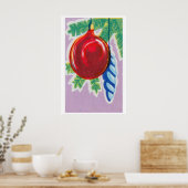 Red Christmas Ornament Matchbox Art Print, Russian ポスター (キッチン)