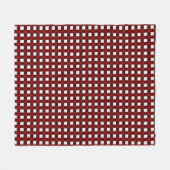 Red Christmas Pattern Fleece Blanket フリースブランケット (正面(横))