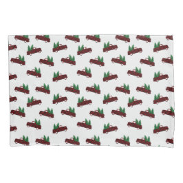 Red Christmas Pattern Fleece Blanket 枕カバー