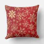 Red Christmas Patterns  4 Photo Collage クッション (裏面)