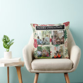 Red Christmas Patterns  4 Photo Collage クッション (椅子)