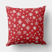 Red Christmas Patterns  4 Photo Collage クッション (裏面)