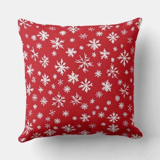 Red Christmas Patterns 4 Photo Collage クッション (裏面)