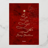 RED Christmas Photoおばあちゃん 箔シーズンカード (裏面)