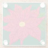 Red Christmas Poinsettia  ガラスコースター (裏面)