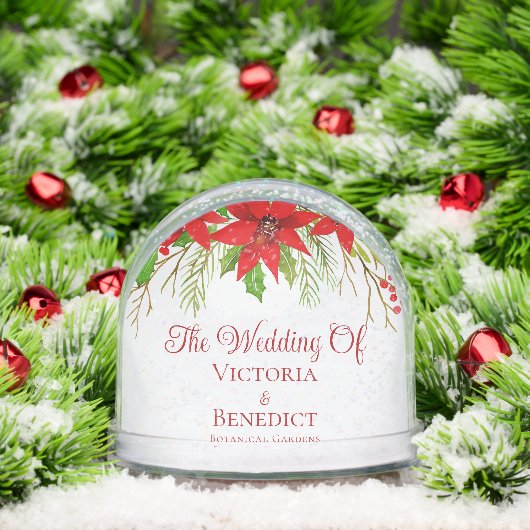 Red Christmas Poinsettia Holiday Photo Wedding (クリスマス)