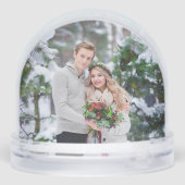 Red Christmas Poinsettia Holiday Photo Wedding (裏面)