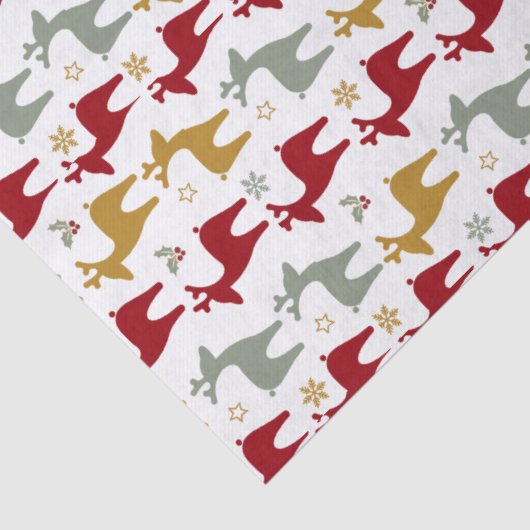 Red Christmas Reindeer Pattern#12 ID1009 薄葉紙 (詳細)
