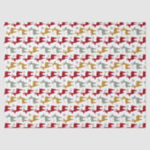 Red Christmas Reindeer Pattern#12 ID1009 薄葉紙 (正面)