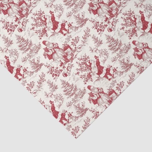 Red Christmas Santa Toile 薄葉紙 (詳細)