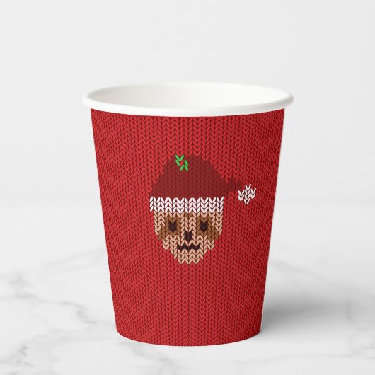 Red Christmas Sloth Sweater Party Paper Cups 紙コップ (裏面)