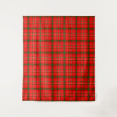 Red Christmas Tartan Plaid Pattern Design  タペストリー (正面)