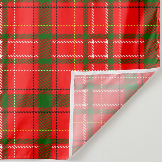 Red Christmas Tartan Plaid Pattern Design  タペストリー