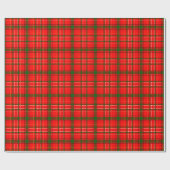 Red Christmas Tartan Plaid Pattern Design  ラッピングペーパー (フラット)