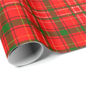 Red Christmas Tartan Plaid Pattern Design  ラッピングペーパー (ロールコーナー)
