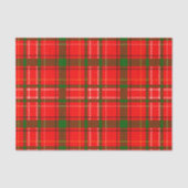 Red Christmas Tartan Plaid Pattern Design  薄葉紙 (正面)