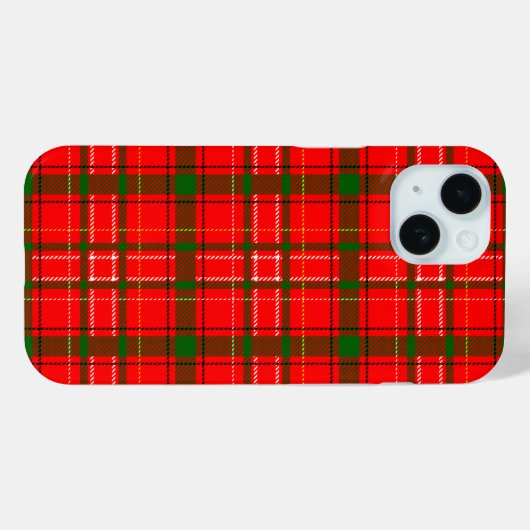 Red Christmas Tartan Plaid Pattern Design Case-Mate iPhoneケース (裏面 (横))