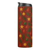 Red Christmas Thermal Tumbler – Festive Holiday タンブラー (回転右)