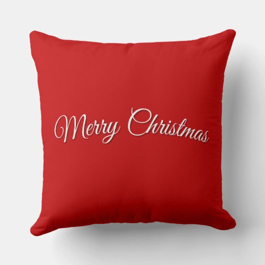 Red Christmas Throw Pillow クッション (裏面)
