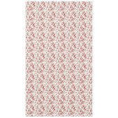 Red Christmas Toile Santa And Trees テーブルクロス (正面)