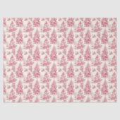 Red Christmas Toile Wrapping Paper 薄葉紙 (正面)