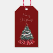 Red Christmas Tree ギフトタグ (正面)