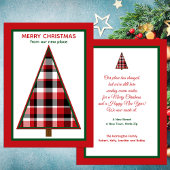 Red Christmas Tree Change of Address Invitations シーズンカード
