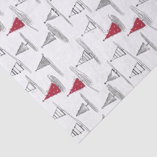 Red Christmas Tree Pattern#5 ID1009 薄葉紙 (詳細)