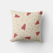 Red Christmas Tree playful pattern クッション (正面)
