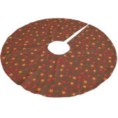 Red Christmas Tree Skirt – Classic Holiday Pattern ブラッシュドポリエステルツリースカート (アングル)