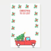 Red Christmas Truck To Do List Post-It Notes ポストイット (正面)