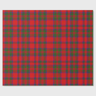 Red Christmas Wool Texture Plaid ラッピングペーパー