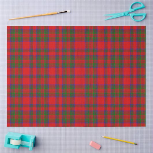 Red Christmas Wool Texture Plaid 薄葉紙 (クラフト)