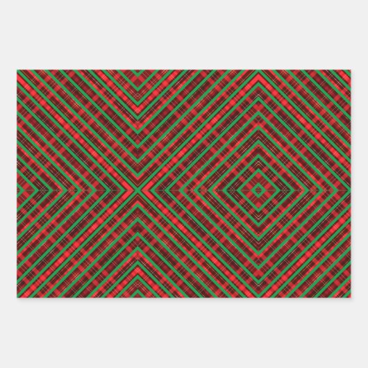 red chritmas happy day candy background ラッピングペーパーシート (正面)