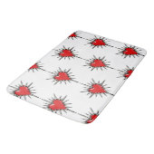Red Chrome Spiked Heart Sigil Bath Mat バスマット (アングル)