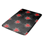Red Chrome Spiked Heart Sigil Bath Mat バスマット (アングル)