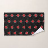 Red Chrome Spiked Heart Sigil Towel Set バスタオルセット (ハンドタオル)