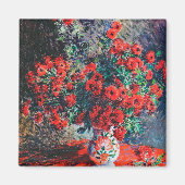Red Chrysanthemum, Monet マグネット (正面)