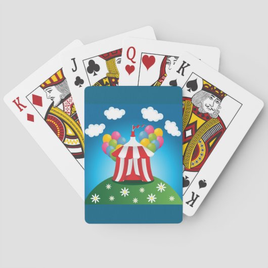 Red Circus Tent Playing Cards トランプ (裏面)