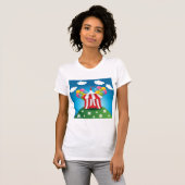 Red Circus Tent Womens T-Shirt Tシャツ (正面フル)