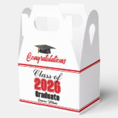 Red Class of 2026 Custom Graduation Party フェイバーボックス (オープン)