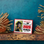 Red Class of 2026 Graduation Photo フォトプラーク (側面)