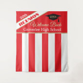 Red Class Reunion Photo Backdrop タペストリー (正面)