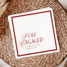 Red Classic Formal We're Engaged