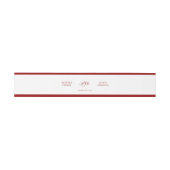 Red Classic Simple Minimalist Wedding 招待状ベリーバンド (フラット)