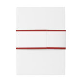 Red Classic Simple Minimalist Wedding 招待状ベリーバンド (裏面例)